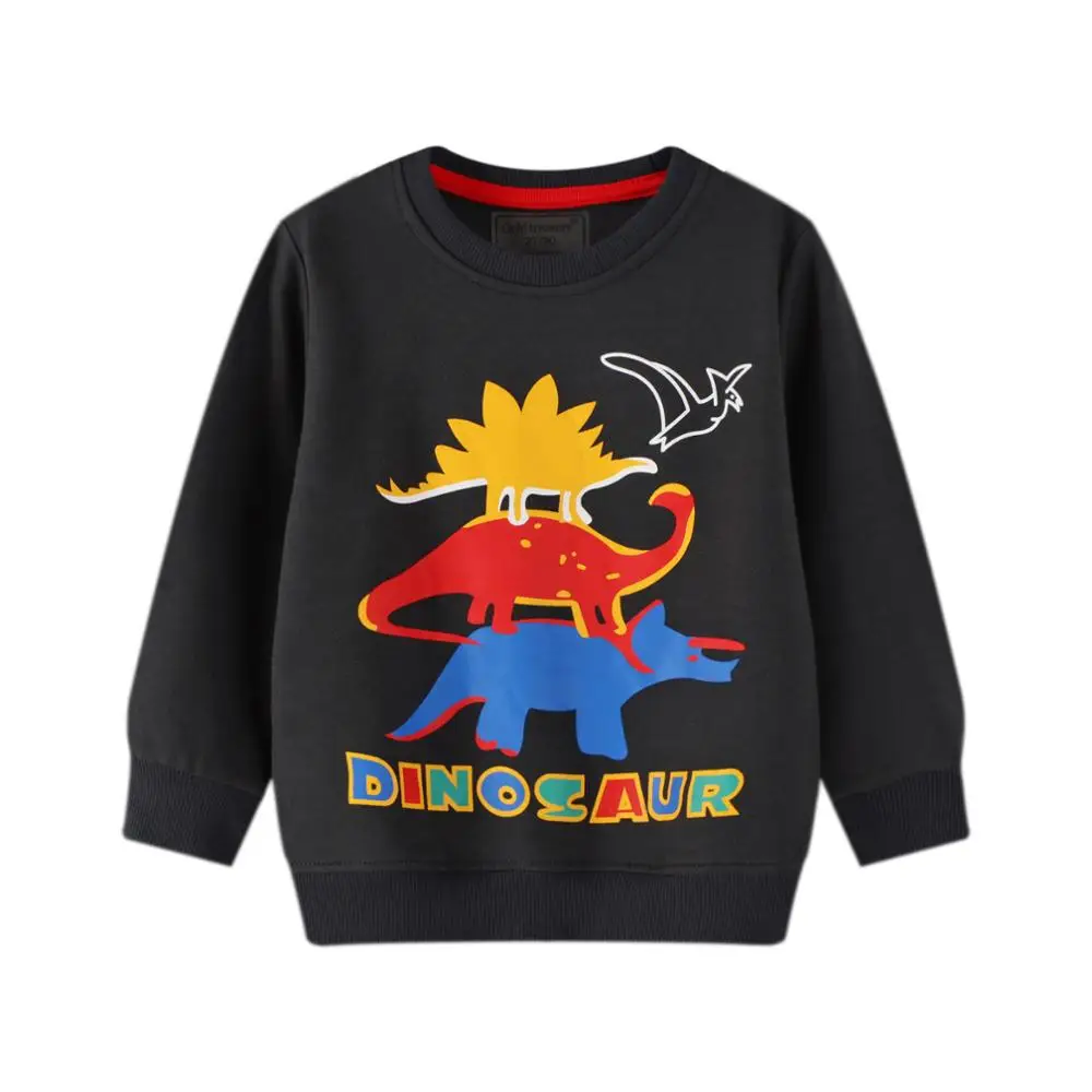 

Пуловер для мальчиков и девочек с изображением динозавров, х/б