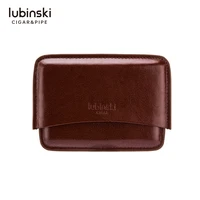 lubinski 10 mini cigar real leather cigarette case travel holder with gift box