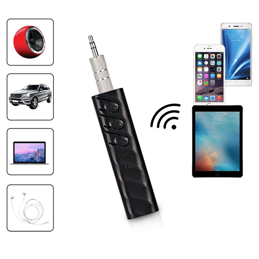 Университета Автомобильный Bluetooth AUX 3 5 мм Jack приемник громкой связи адаптер