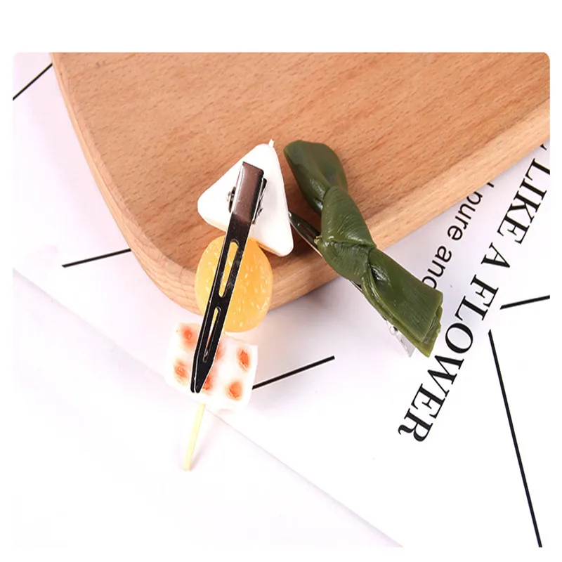 Creative Funny Hairpins Barrette Ribs Peas Lamb Kebab Kelp Bbq Hair Clip Women Girl Foodie Hairgrip Simulation Food Headwear | Красота и