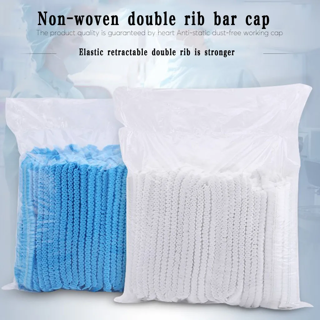 65 шт одноразовая шапка прозрачная маска для защиты от падения из нетканого