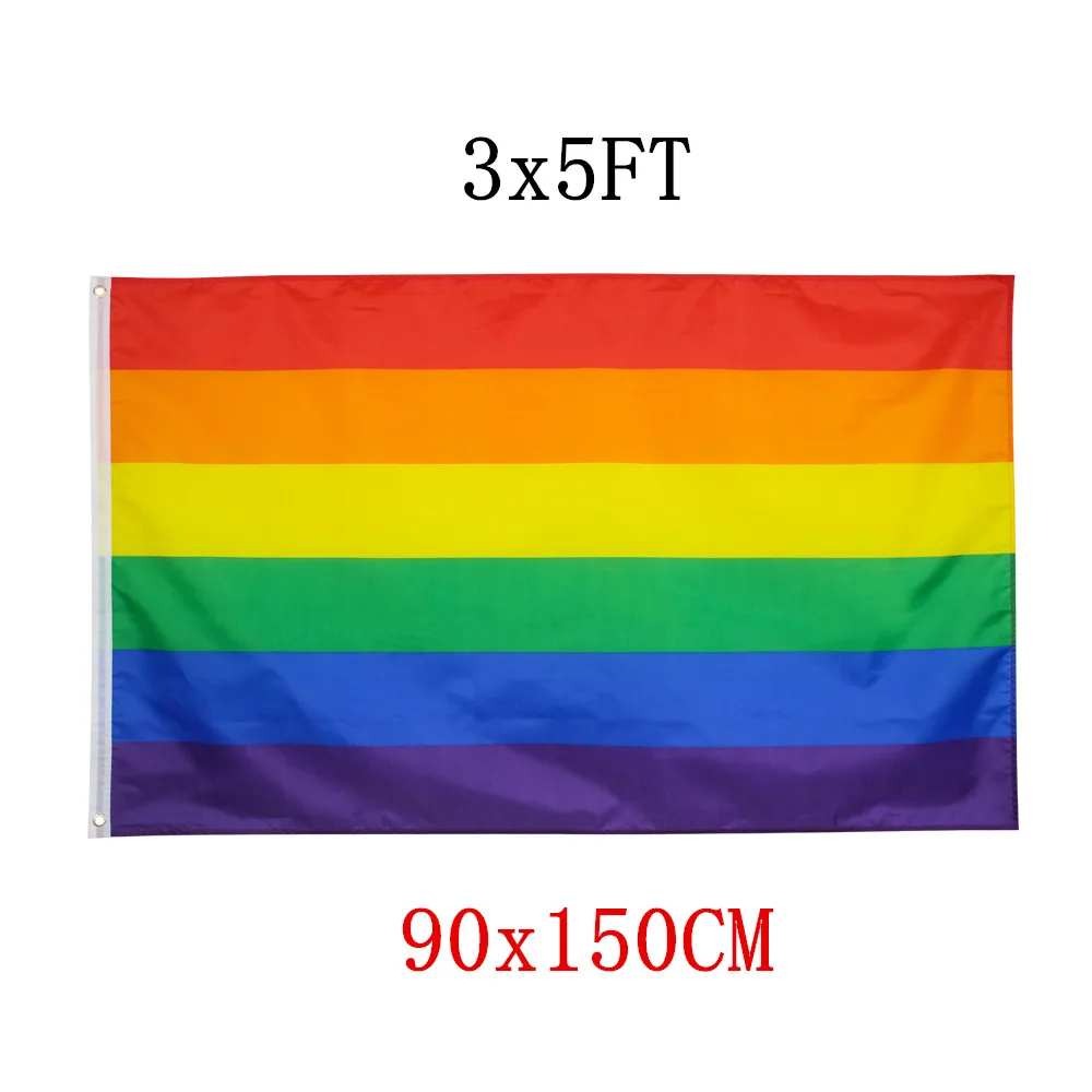 

2X3FT/3X9FT Homosexual Philadelphia Philly LGBT Gay Pride Rainbow Flag 100D Polyester Advertising Sports Decoration