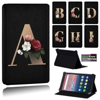 gold letter soft leather shockproof tablet case for tablet case for alcatel onetouch pixi 3 7 8 10alcatel onetouch pixi 4 7
