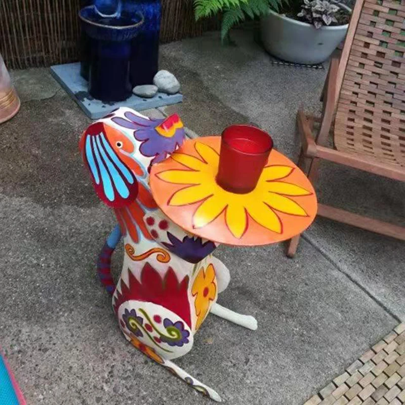 

Fun Animal Art Resin Figure Outdoor Garden Coffee Table Colorful Animal Holder Table Ornaments Sculptures For Room Decoration