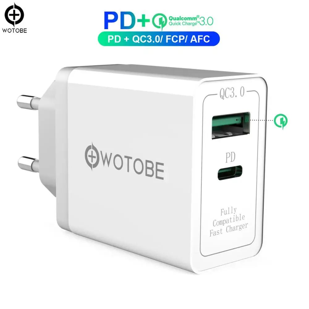 2-Порты и разъёмы QC3.0/FCP/AFC 1 Порты и разъёмы PD3.0 для быстрого настенного зарядки 36 Вт USB C Мощность адаптер для iPhone/iPad/pixel/samsung/huawei/просо/One Plus One