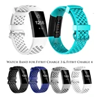 Мягкий силиконовый ремешок для наручных часов fitbit charge 3 4 band, Сменные аксессуары для Fitbit Charge 3