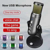 rgb condenser microphone mic stand streaming podcasting recording vocals voice microphone usb gaming microphone for laptop