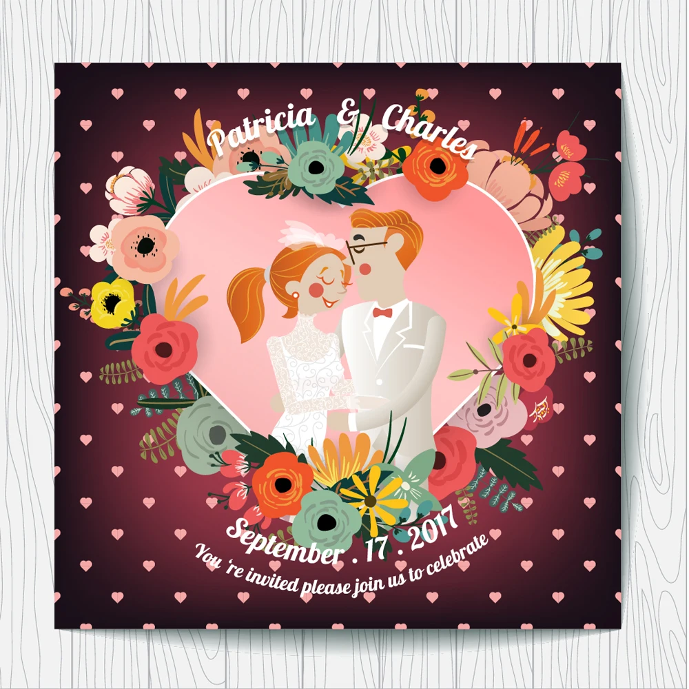 Поздравительная открытка с надписью «Love» на тему свадьбы, добавить имя 6x6 см, 300 листов бумаги г от AliExpress WW