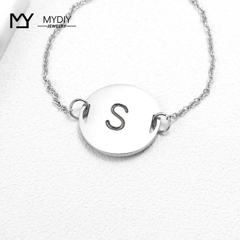 Рукописное письмо браслет с дисками • Выгравированный диск для рукописного