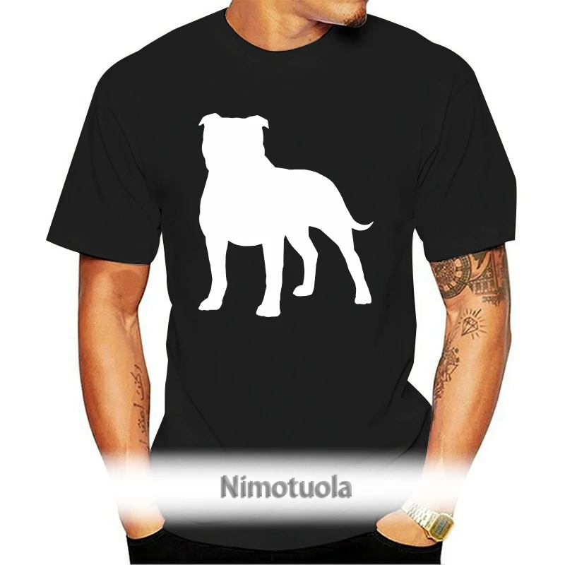 

Staffordshire Bull Terrier T Shirt Staffordshire Bull Terrier Silhouette S T-Shirt Printed Plus Size Tee Shirt Fashion Tshirt