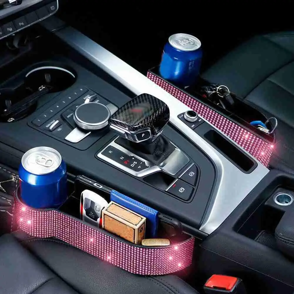 

Органайзер-зазор на переднее сиденье автомобиля, универсальный вместительный нескользящий Органайзер с бриллиантами