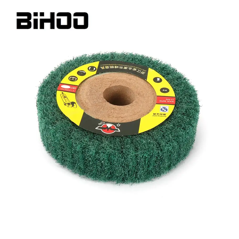 Полировальный круг с отверстием для угловой шлифовальной машины зеленое