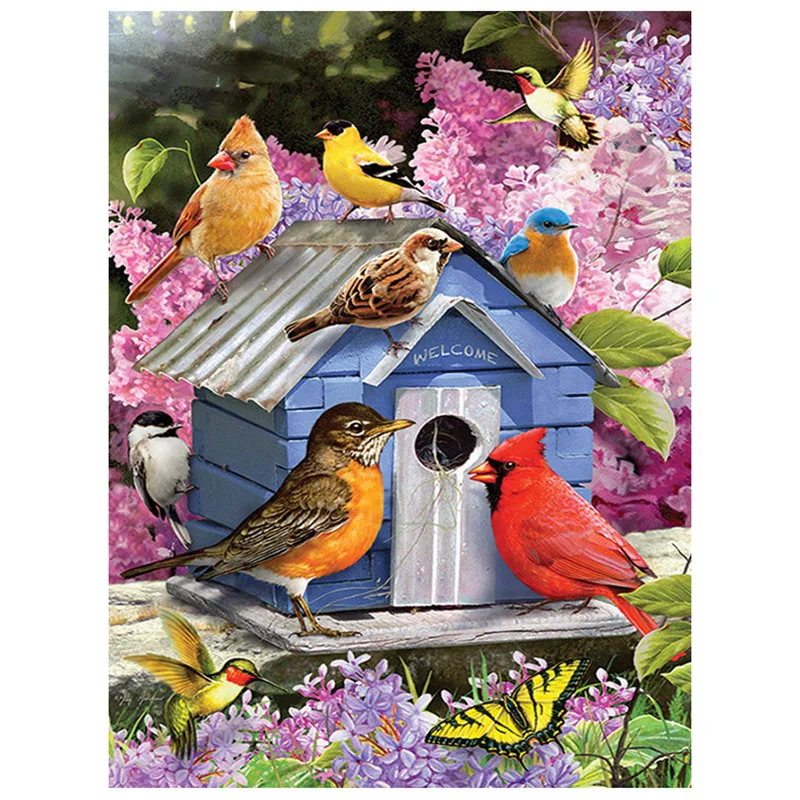 

Full Square/Round Drill 5D DIY Diamond Painting "Animal Bird House" 3D Diamond Embroidery Cross Stitch Home Decor