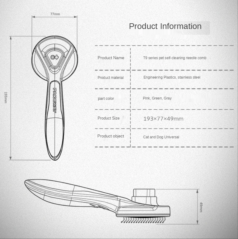 

Kimpets Cat Comb Dog Comb Cat Hair Comb Pet Dog Hair Special Needle Comb Cat Hair Cleaner Cleaning and Beauty Products