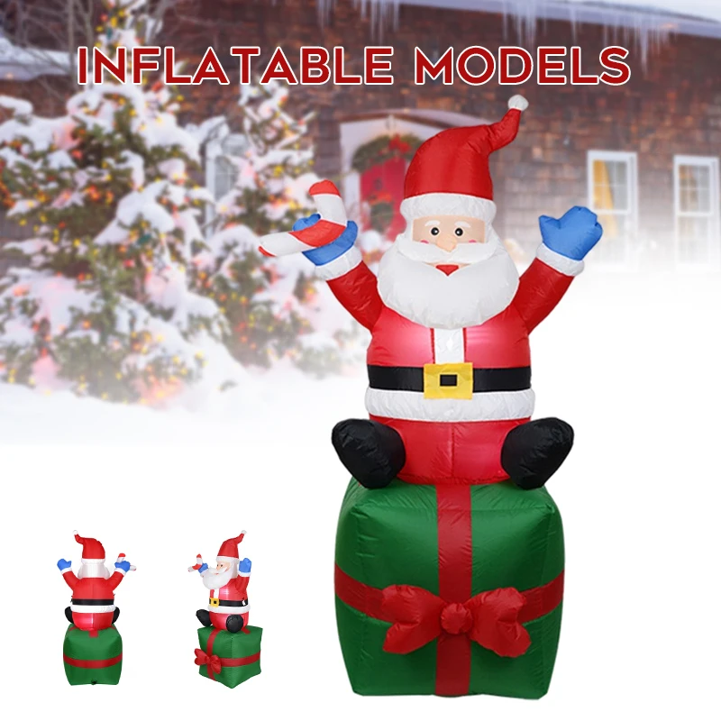 

Christmas Inflatable Decoration Blowing Santa Claus Indoor And Outdoor Christmas Decoration With Blower Family Garden 1.8m Decor