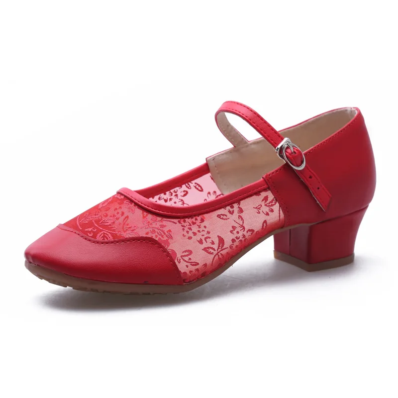 Новинка женская обувь для танцев на квадратном каблуке Всесезонная с мягкой