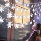 Светодиодсветильник гирлянда со снежинками, Рождественский Декор для дома, подвесная гирлянда, Рождественский Декор, новый год