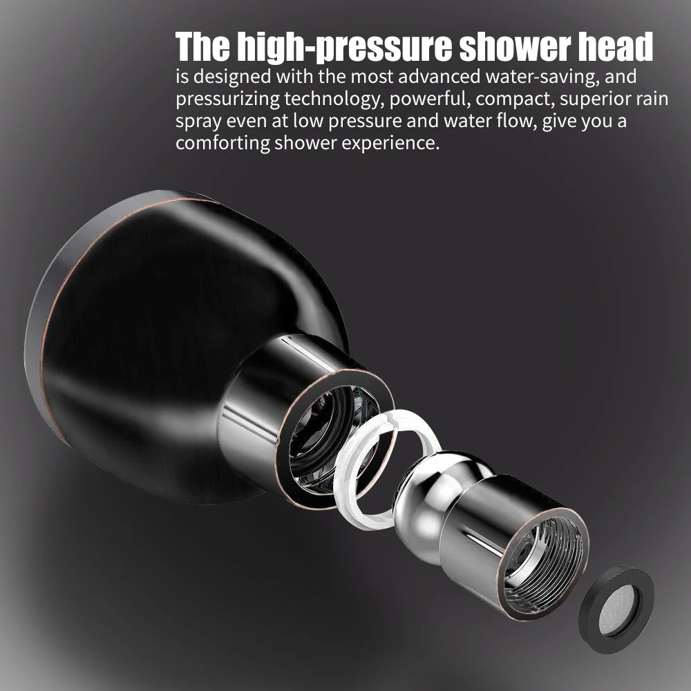 Насадка для душа высокого давления Регулируемая вращающаяся медная шаровая