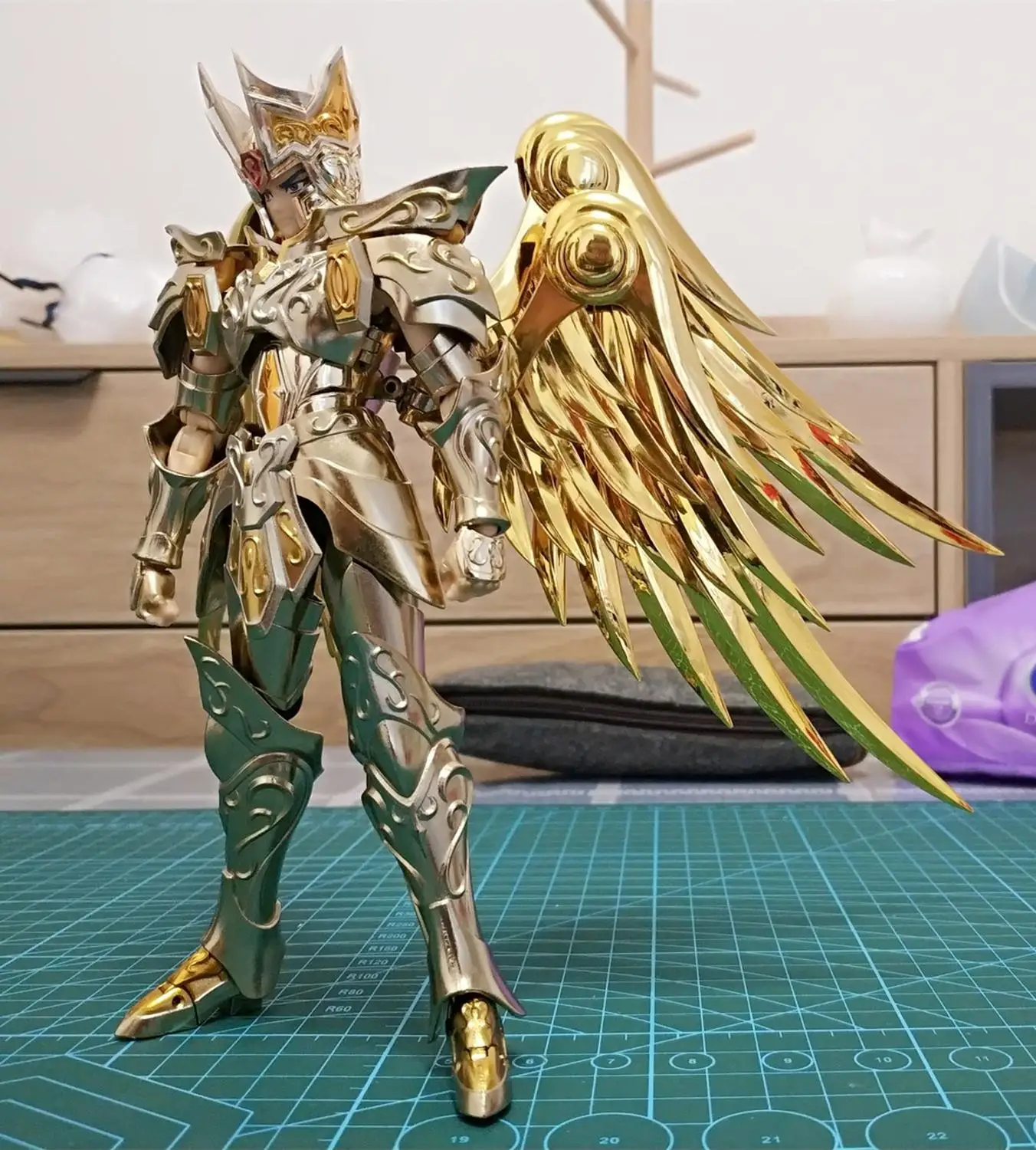 

Jmodel Saint Seiya Myth Soul of God EX Gold SOG Gemini Saga model metal cloth Sj020*