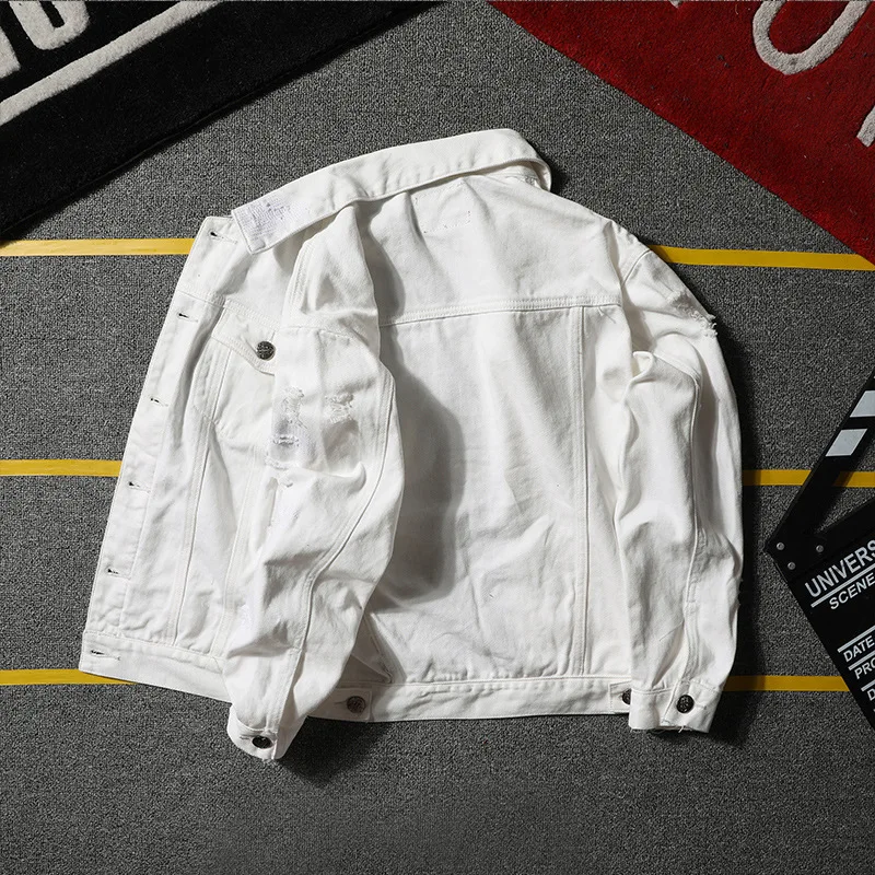 Куртка мужская джинсовая ветровка Повседневная модная уличная одежда розовый