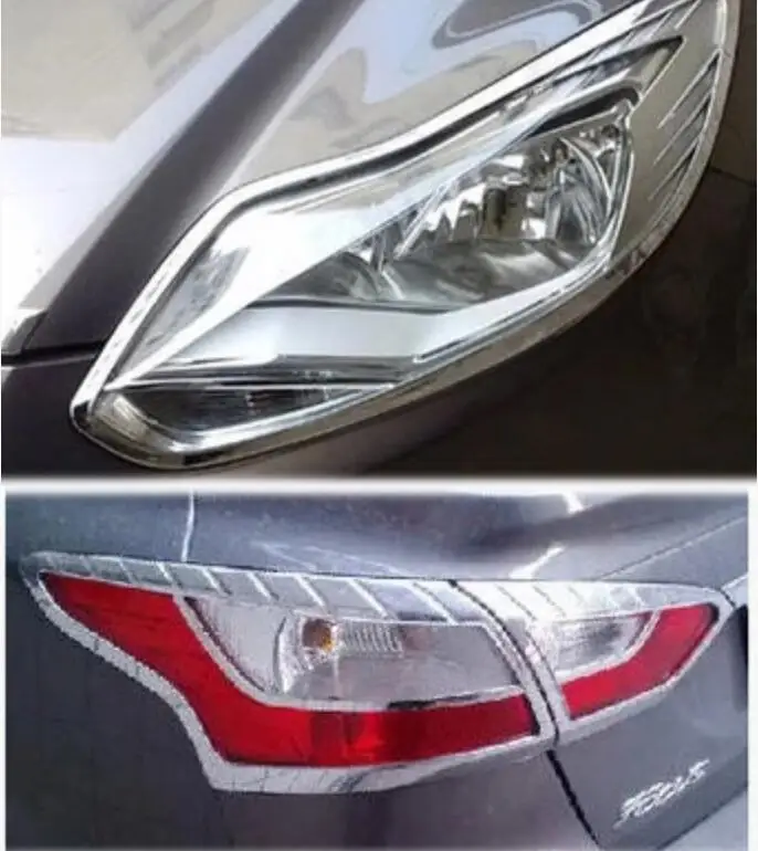 Накладка на переднюю фару автомобиля из АБС пластика и заднюю для Ford Focus 2012 2013 2014