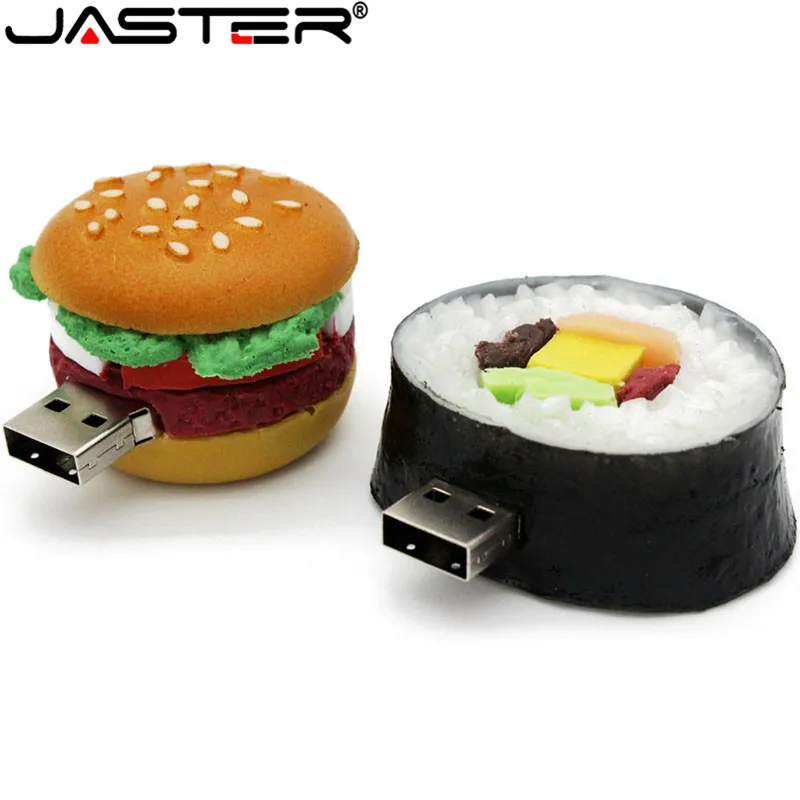 Usb флеш-накопитель JASTER гамбургер креативный для суши арбуза 8 ГБ 16 32 64 карта памяти
