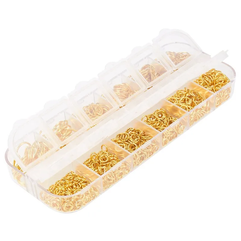 Медные открытые круглые кольца для прыжков 1 коробка 4 мм/5 мм/6 мм/7 мм/8 мм/10 мм