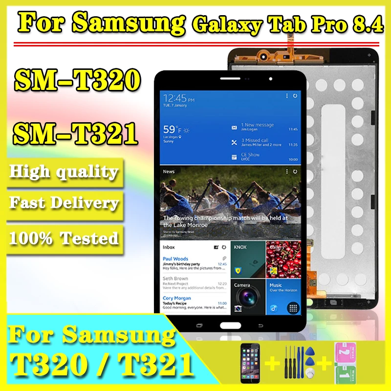 

Original LCD Display For Samsung Galaxy Tab Pro SM-T320 T321 T325 LCD Display Touch Screen Digitizer Assembly Replacement Parts