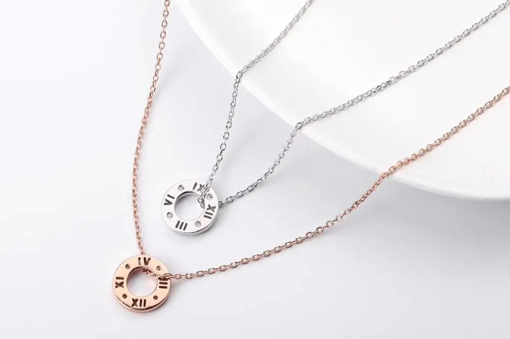 TSHOU316 письмо в романском стиле ожерелье Романтика чистый 925 серебро Цепочка