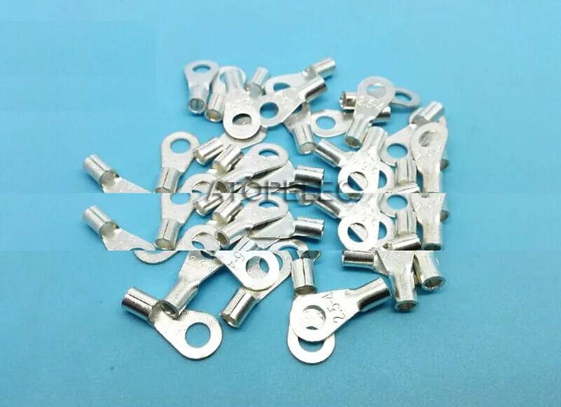 1 шт. 2 5 4 кольцевой обжимной Соединитель с серебряным покрытием латунный клеммный