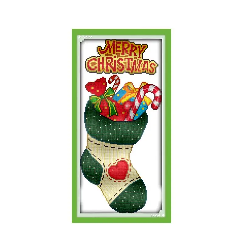 Набор для вышивки крестиком с надписью &quotMerry Christmas&quot Мультяшные конфеты