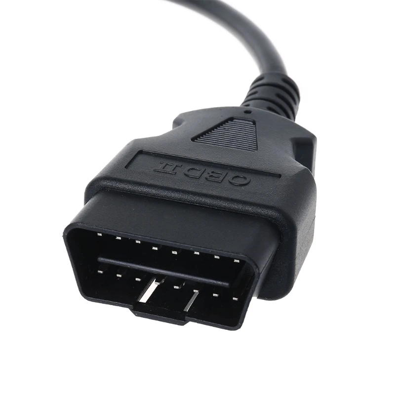 

OBD2 16Pin Male Plug Adapter Opening Cable Connector For Extension Auto
