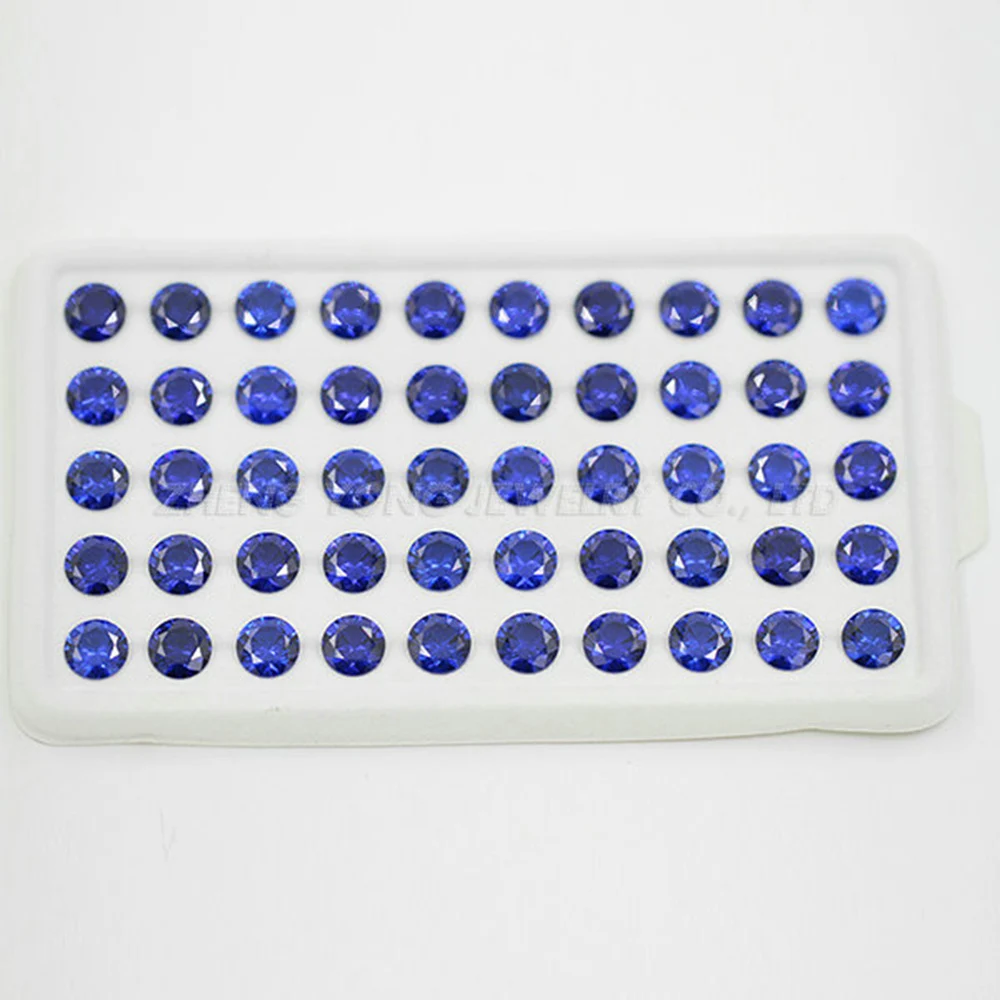 wholesale price high quality round brilliant cut burman blue #112 synthetic Spinel gemstones | Украшения и аксессуары