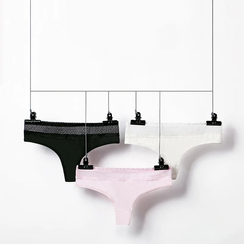Женские хлопковые стринги и трусики-танга бразильские трусики женское нижнее
