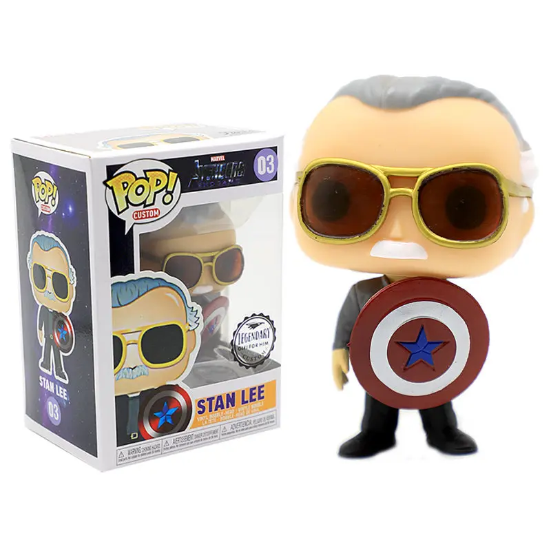 Шампанское FUNKO POP Marvel Мстители: эндшпиль танос Тор Человек-паук Халк Стэн ли Железный ПВХ фигурка игрушки для детей Рождественский подарок - Цвет: Шампанское
