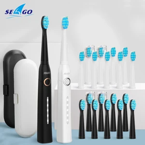 SEAGO Sonic электрическая зубная щетка с таймером, USB электрическая зубная щетка с 8 шт. сменными головками и 1 пылезащитным колпачком