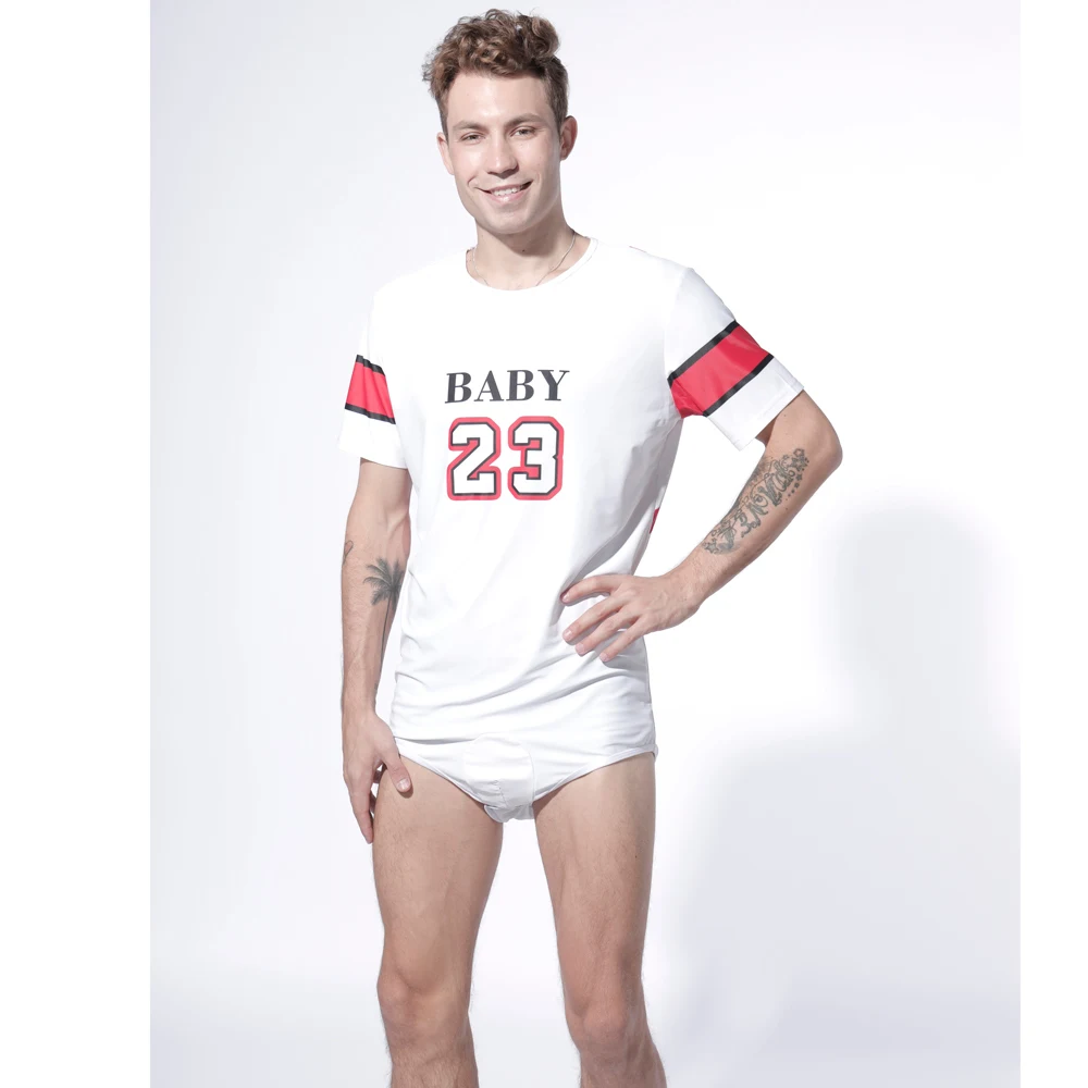 ABDL цельные пижамы для детей и взрослых Размеры боди Ddlg High end короткий рукав