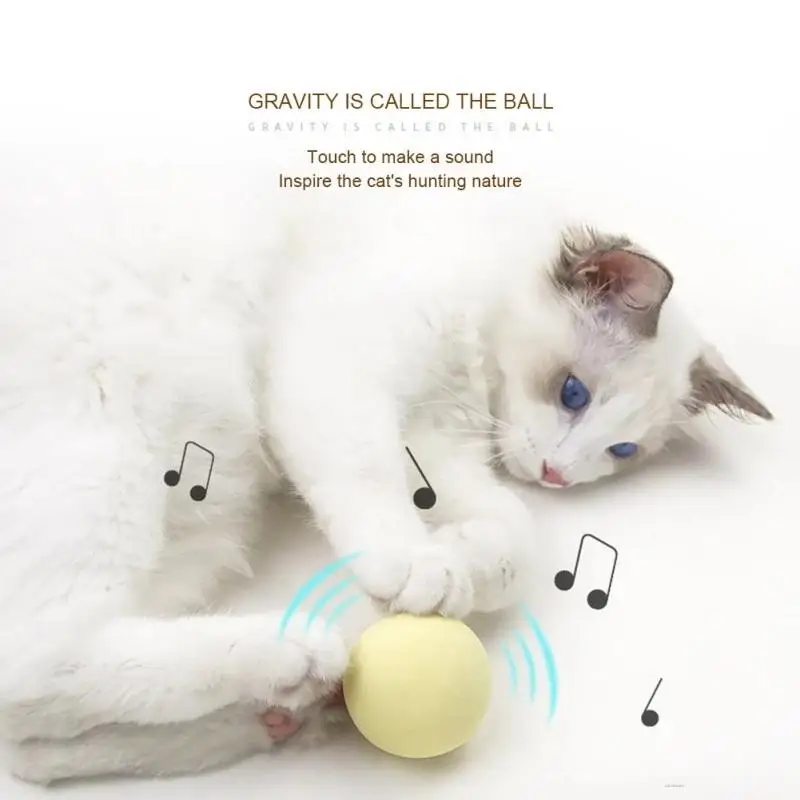

New Pet Sounding Toy Touch Sounding Ball Funny Cat Entertainment Ball Simulation Sounding Funny Cat Ball Wool Ball