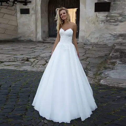 Boho Beach trouwjurk Lace Elegant Wedding Dress 2020 Sweetheart Long Bridal Dress Bride Gown Autumn vestido de novia lace-up