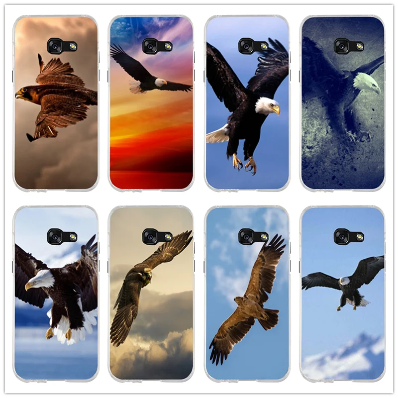 For Samsung Galaxy J1 J2 J3 J5 J7 A3 A5 A7 2016 2017 Coque Bags Soft Silicone TPU Cell Phone Cases Hot Sale Bald Eagle In Flight | Мобильные