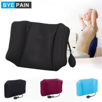 1pcs byepain portable inflatable lumbar support cushion massage pillow for travel office car camping to wais back pain relief