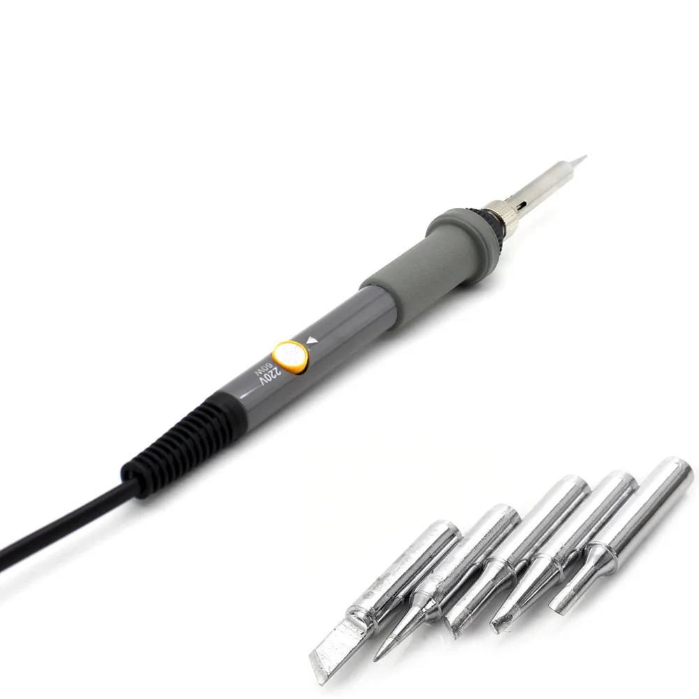 

110V 220V Welding Tool With Tips Practical Electric Adjustable Temperature 60W Rustproof Repair Soldering Iron Set