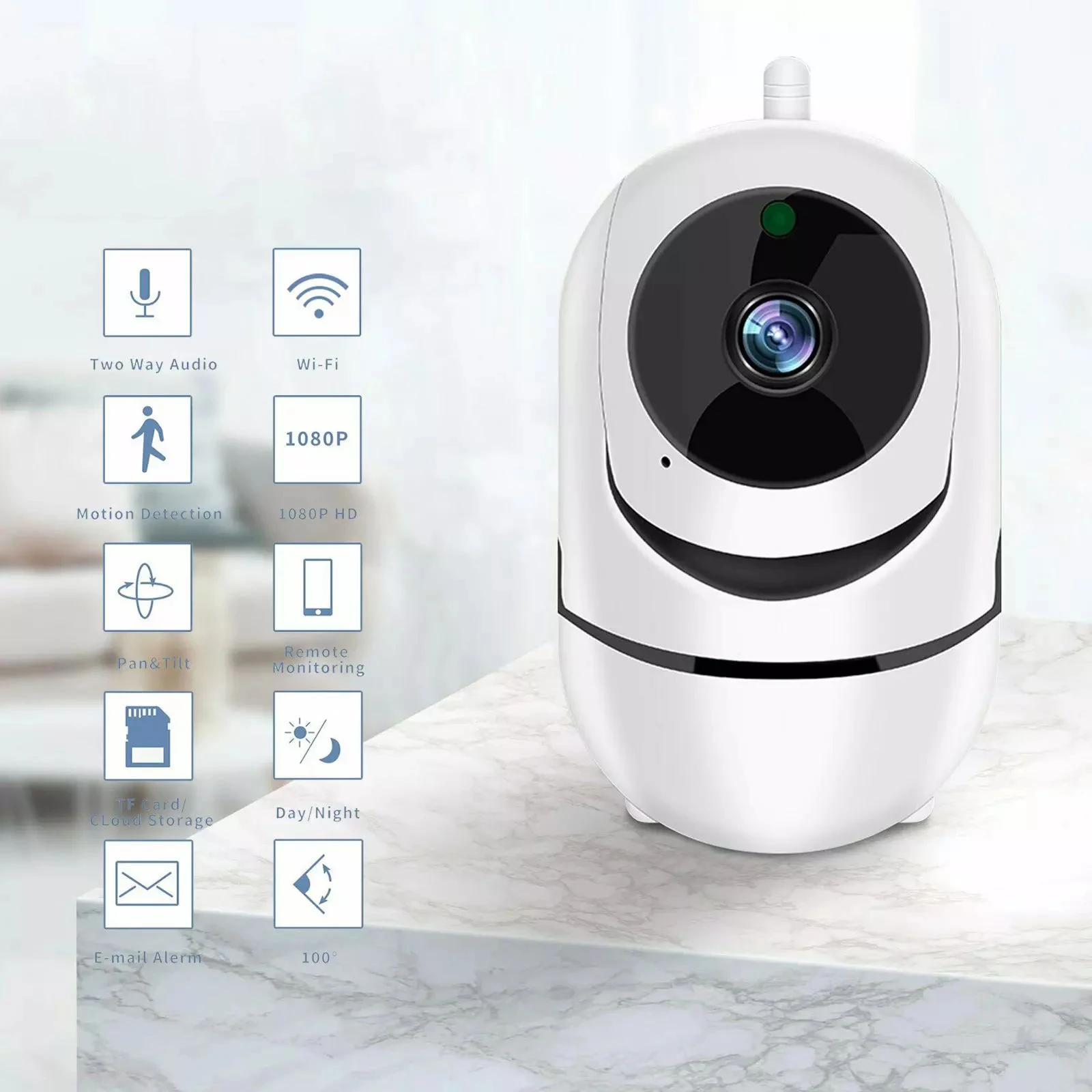 

IP-камера YCC365 PLUS Беспроводная с поддержкой Wi-Fi, 1080P