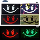 Инфракрасный ИК зла рисунком в виде улыбающихся рожиц; Накладные 9*5 см Вышивка Аппликации Значки Эмблемы в стиле милитари аксессуар крюк и петля