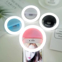 selfie mini ring light flash led rechargeable camera photo video portable flash for smartphone fast delivery