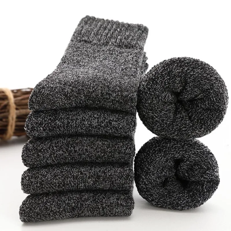 

Autumn Winter Woolen Warm Socks Breathable Thermal Sports Business Socks For Male Soild Color Casual Socks Cycling Running