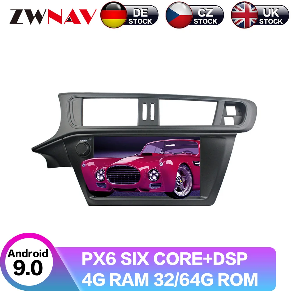 Android 9 DSP автомобильный Радио плеер gps навигация нет dvd для CITROEN C3 2005-2011 Лента