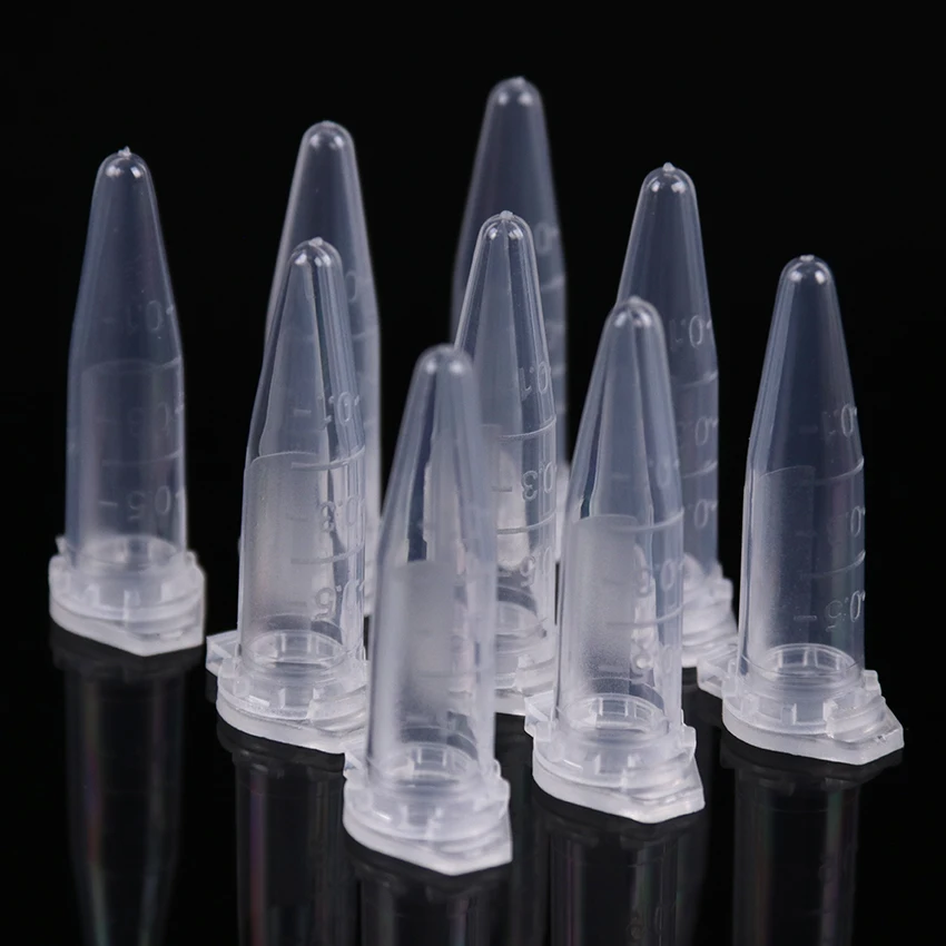

50PCS 0.5ml With Scale Lab Mini Plastic Test Tube Centrifuge Vial Clear Snap Cap Centrifuge Tubes Vial