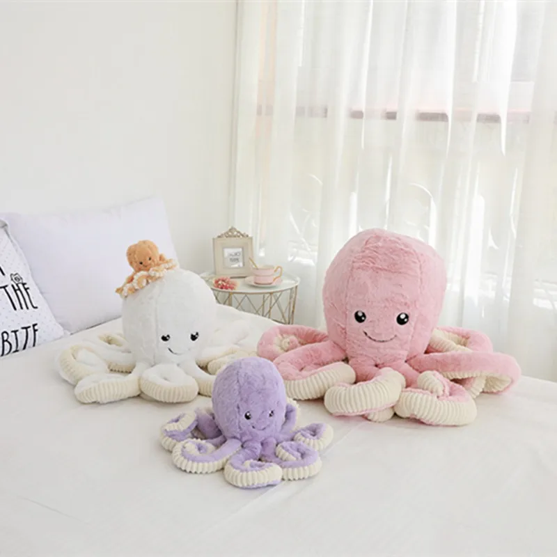 

Hot Sale 40-80cm Lovely Simulation Octopus Pendant Plush Stuffed Toy Soft Animal Home Accessories Cute Doll Children Gifts