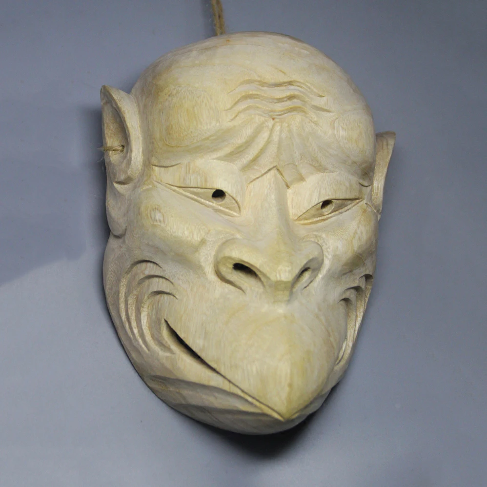 

Kappas River Child Face Japanese Wood Statue Mask Wall Decoration Traditional Craft Hand Makes Home Decor Tattoo